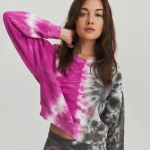 Something Navy, Aspen Bicolor Tie Dye Sweatshirt
